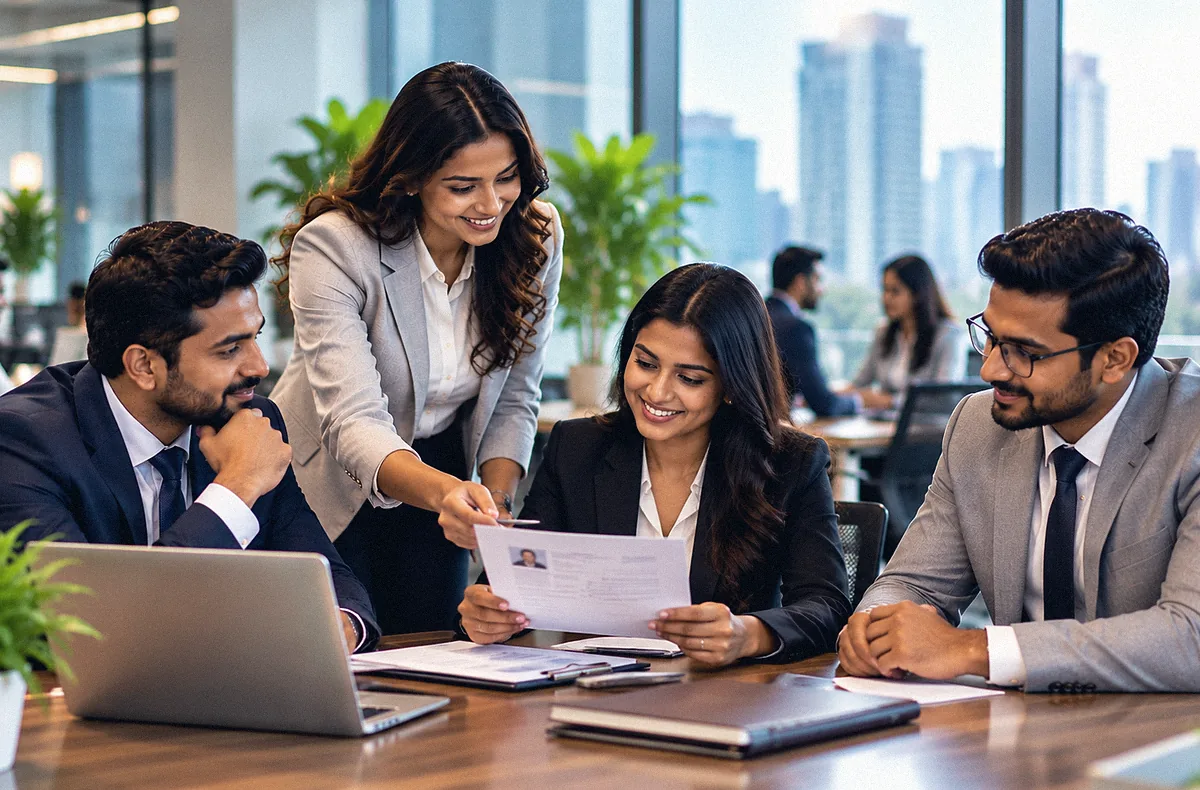 Recruiters discussing candidates