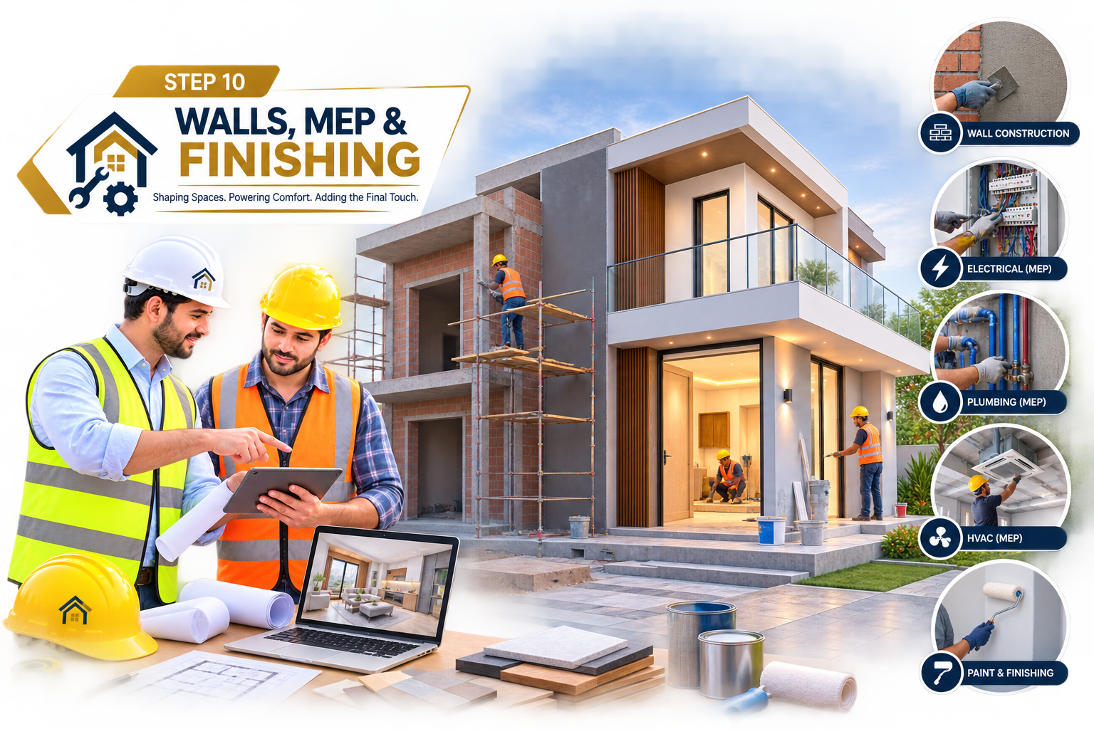 Walls MEP and Finishing