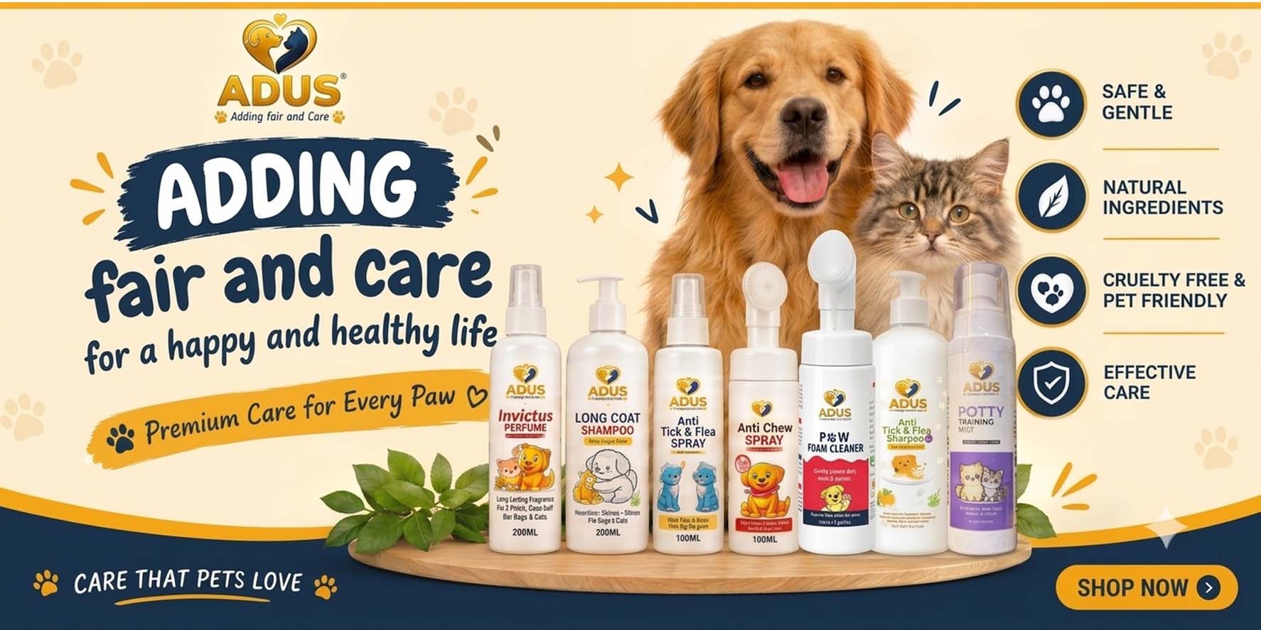 HelloKittys Premium Pet Care Banner